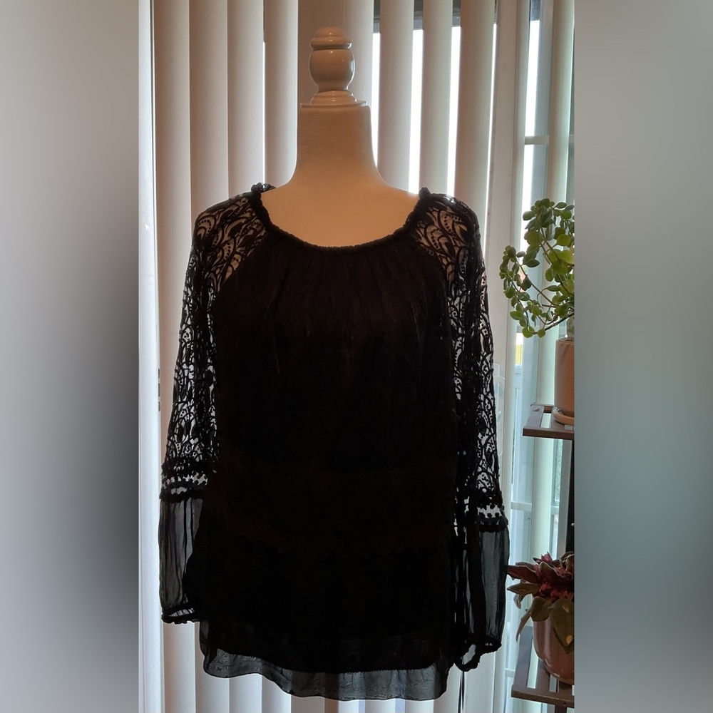 Charlies Black Lace Top